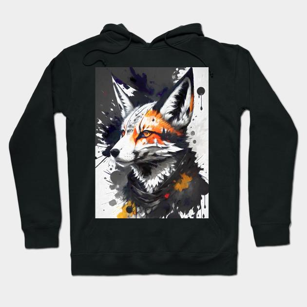 Ink Style Fox Hoodie by Voodoo Production